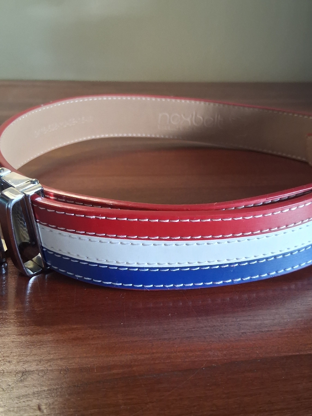 NEXBELT Patriotic Red, White Blue Golf Belt US Flag Buckle Magnetic Ball Marker - Picture 6 of 14